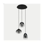 Eglo Suspension Luminaire Aguilares Acier Noir | IP20 - Convient pour 3x E27 