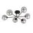 Emibig Plafonnier Roma Acier Noir | Convient pour 6x E14 - Max 10W