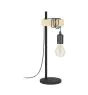 Eglo Lampe De Chevet Townshend Acier Bois Noir Brun | IP20 - Convient pour 1x E27 