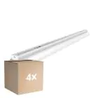 Lot 4x Noxion Réglette Click Réflecteur V2 LED T8 | Convient pour 1x 120cm Tube LED