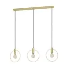Eglo Suspension Luminaire Manizales Acier Dorée | IP20 - Convient pour 3x E27 